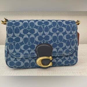Coach Soft Tabby denim shoulder Bag